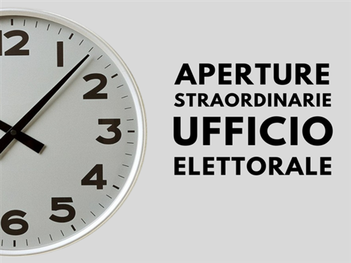 Aperture straordinarie Ufficio Elettorale